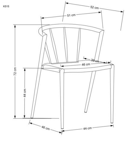 Стул HALMAR K515 натуральный