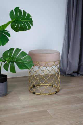 Банкетка Sheffilton SHT-B13 латте/золотой