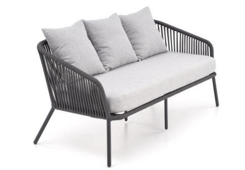 Комплект HALMAR ROCCA (софа + 2 кресла + стол журнальный), темно-серый/светло-серый