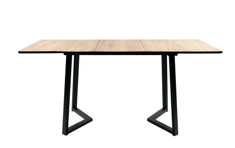 Стол ВВР Миллер дуб крафт золотой/черный №5, ЛДСП 120-160/80