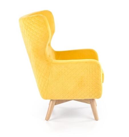 Кресло HALMAR MARVEL желтый/натуральный