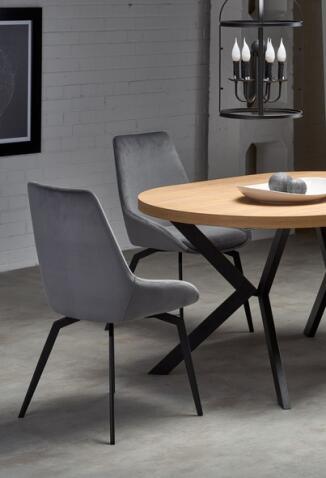 Стол обеденный HALMAR PERONI дуб золотой/черный 100-250/100