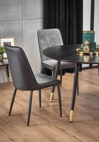 Стол обеденный HALMAR EMBOS черный/черный золотой 120