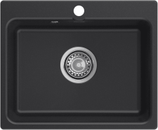 Кухонная мойка GRANFEST SMART SM-520 черный + сифон