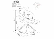 Стул SIGNAL ORES t.250 бежевый/черный, поворотный