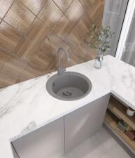 Смеситель для кухни GRANFEST QUARZ Z-5410 темно-серый