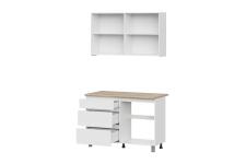 Кухонный гарнитур NN Мебель "Денвер" (1,2 м) Серия 2 SAFE Белый/Дуб Сонома