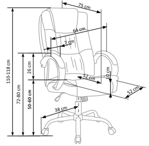 Кресло компьютерное HALMAR RELAX бежевый/хром