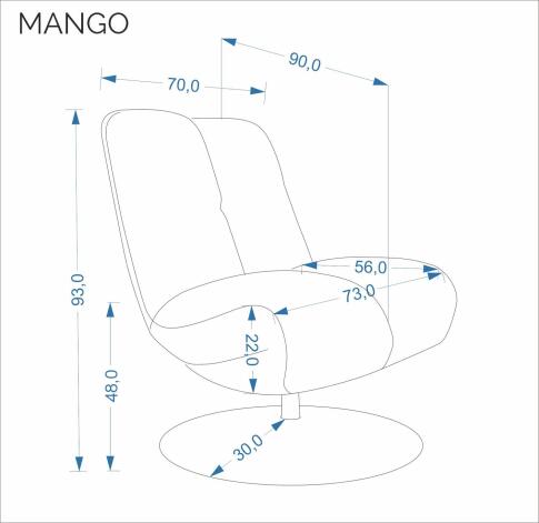 Кресло HALMAR MANGO корица/черный