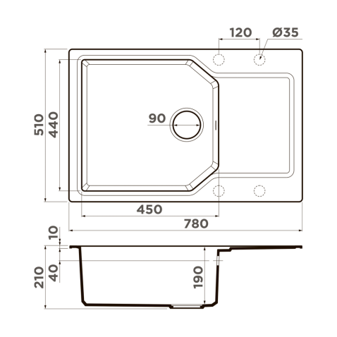 Кухонная мойка Omoikiri Yonaka 78-LB-BE Artgranit/ваниль