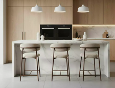 Стул барный SIGNAL ELTON H-2 Noelle 30 бежевый/орех