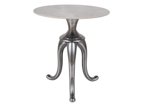 Стол журнальный SIGNAL SNAKE белый/серебряный 48/55