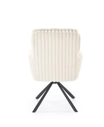 Стул HALMAR K572 кремовый/черный, поворотный