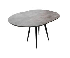 Стол ВВР Элип Камень темный/черный конус, ЛДСП