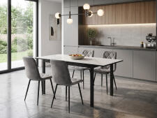 Стул SIGNAL JERRY Velvet Bluvel 14 серый/черный