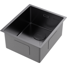 Кухонная мойка из нержавейки Omoikiri Taki 38-U/IF-GM вороненая сталь