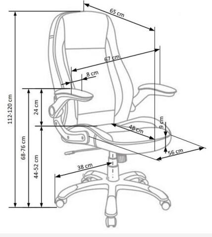 Кресло компьютерное HALMAR SATURN белый/серебристый
