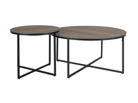 Комплект SIGNAL PALERMO I (2 стола журнальных) светло-коричневый/черный Комплект SIGNAL PALERMO I (2 стола журнальных) светло-коричневый/черный