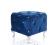 Пуф SIGNAL HESTIA K Velvet Bluvel 86 темно-синий/серебряный