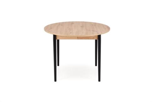 Стол обеденный HALMAR PIVOT дуб артизан/черный 102-142/102