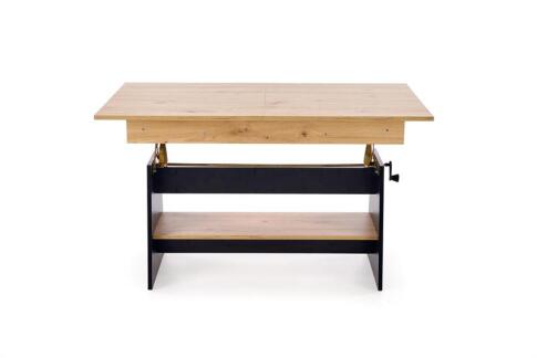 Стол-трансформер HALMAR ERIKA дуб артизан/черный 120-160/70