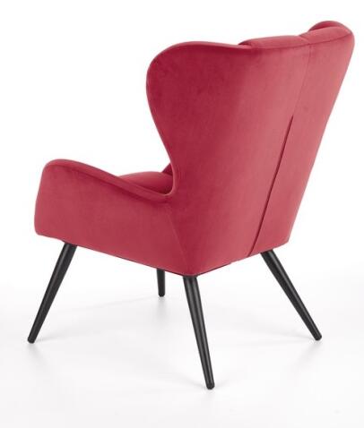 Кресло HALMAR TYRION бордовый/черный