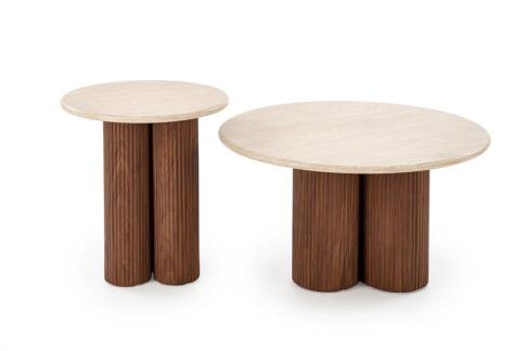 Стол журнальный HALMAR DOROTEA S травертин/орех