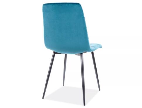 Стул SIGNAL MILA Velvet Bluvel 85 бирюзовый/черный