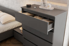 Комод NN Мебель (МС Денвер К) Графит серый, 4 ящ.