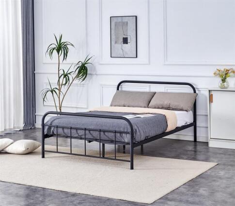 Кровать HALMAR LINDA черный, 140/200