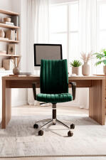 Кресло компьютерное HALMAR DORAL темно-зеленый/хром