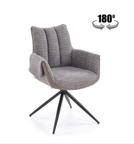 Стул HALMAR K579 серый/черный, поворотный