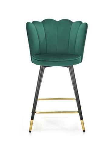Стул барный HALMAR H106 темно-зеленый/черный/золотой