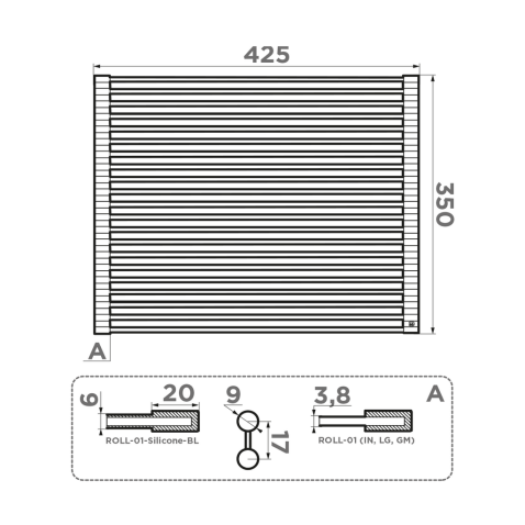Коврик для сушки Omoikiri ROLL-01 IN
