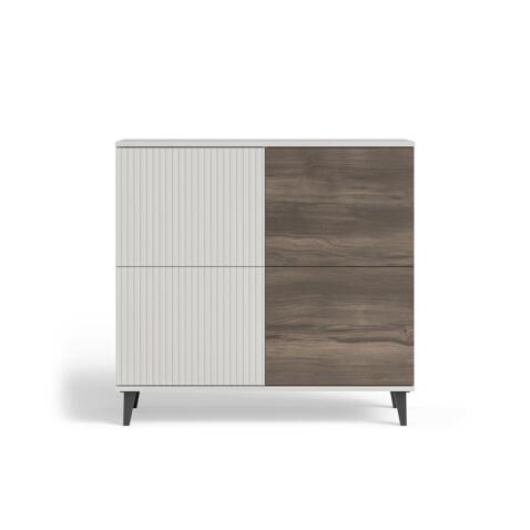 Комод HALMAR RANDOM 2 KM-2 кашемир/орех/черный