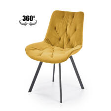 Стул HALMAR K519 горчичный/черный, поворотный