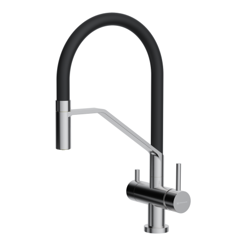 Смеситель для кухни Omoikiri Akeno-BN нержавеющая сталь/черный