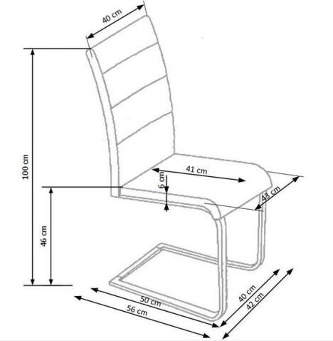 Стул HALMAR K85 т.крем/хром