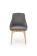 Стул HALMAR MALAGA Mavel 14/Stelar 92 серый/бук