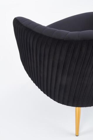 Кресло HALMAR CROWN черный/золотой