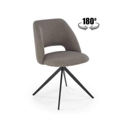 Стул HALMAR K546 серый/черный, поворотный