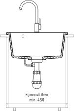 Кухонная мойка GRANFEST URBAN UR-649 черный