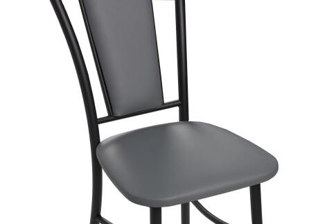 Стул ВВР Марсель Серый/черный, экокожа