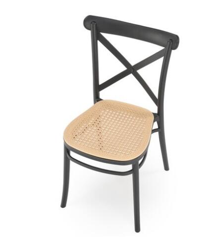 Стул HALMAR K512 черный/коричневый