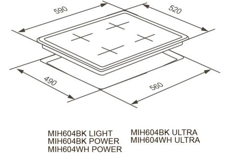Варочная панель индукционная MEFERI MIH604BK MATT ULTRA
