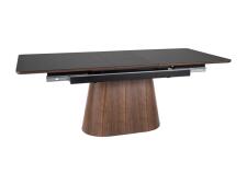 Стол обеденный SIGNAL MONACO черный/орех 160-200/90
