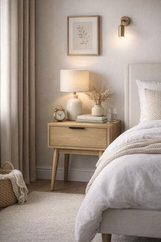 Тумба прикроватная HALMAR CASSINA натуральный/натуральный