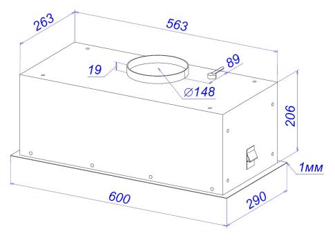 Вытяжка ZORG TECHNOLOGY AMINA 1060 60 S белый