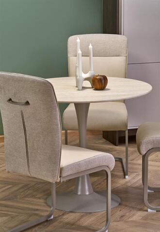 Стол обеденный HALMAR TOLIO травертин/кашемир 90