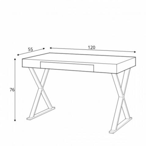 Стол компьютерный HALMAR B31 белый/хром